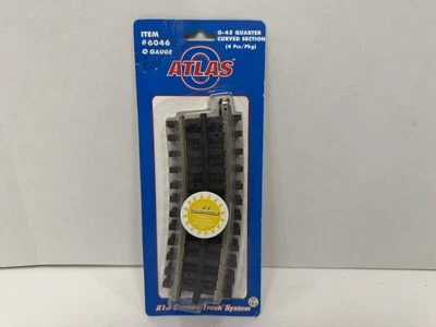 Atlas O 6046 O-45 1/4 quarter curve section track 4-pack NEW - Image 1 of 2
