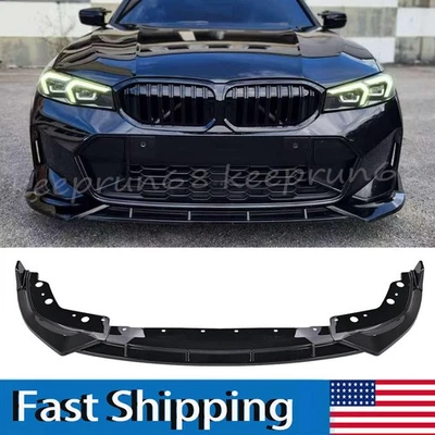 Front Bumper Lip Spoiler Splitters For BMW G20 330i M340i 330e 2023-2025 M Sport - Imagem 1 de 4