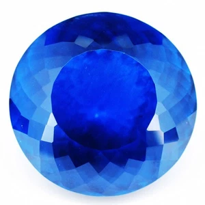 76ct Blue Indicolite Tourmaline Round Cut from Afghanistan for Fine Jewelry - Picture 1 of 5