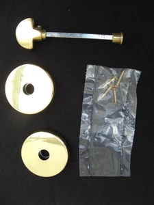 Cerradura de baño pulgar liberación giratoria latón macizo grueso escudos husillo. - Imagen 1 de 1