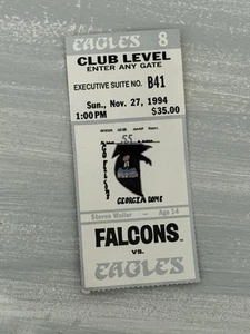 Atlanta Falcons Philadelphia Eagles Football Ticket Stub 1994 H. Walker - Picture 1 of 2