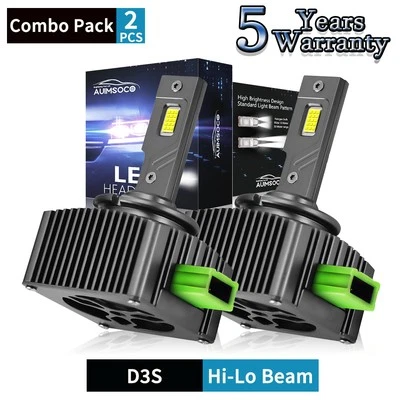 For Jaguar XF 2012-2016 LED Headlight Kit D3S Bulbs HID Replacement Super Bright - Image 1 of 4