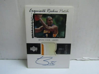 2003-04 UD Exquisite #58 Brian Cook Patch On Card Auto /225 Lakers READ - Image 1 of 2