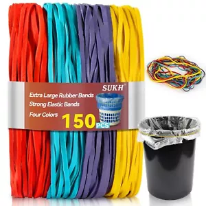 Sukh Large Rubber Bands -150PCS Extra Large Rubber Bands for Home Kitchen Office - Picture 1 of 6