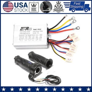 48V Brush Motor Speed Controller Throttle Twist Grips For eBike Scooter Tricycle - Picture 1 of 14