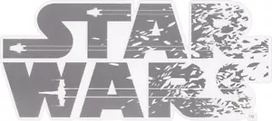 Aufkleber - Star Wars Trümmer mit Logo auf klarer Rückseite 8"" x 4"" groß #5997 - Bild 1 von 2