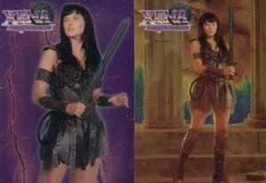 Xena Series One 1998 Topps Finest Chromium Chase Card Set C1 and C2