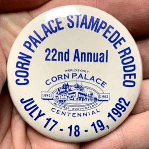 1992  Mitchell South Dakota Corn Palace Rodeo Pinback Button - Picture 1 of 2