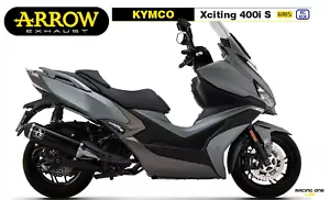 TERMINALE DI SCARICO ARROW ALLUMINIO DARK + KAT EURO5 KYMCO XCITING 400i 21-24 - Imagen 1 de 4
