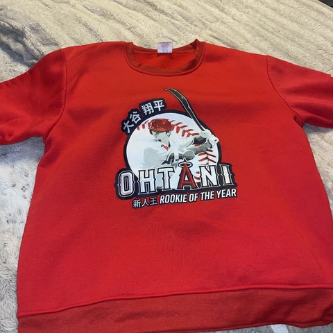 Anaheim Angels Sweatshirt Shohei Ohtani Rookie of the Year Promo Mens XL Cover