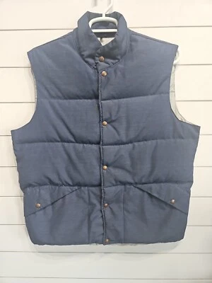 Vtg Penfield Blue Outdoors Goose Down Puffer Puffy Vest Mens Size XL  Snap - Image 1 of 4