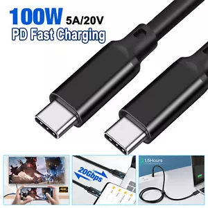 0.5M-5M USB C to Type C Charger Cable 100W PD Fast Charger For Samsung iPhone - Picture 1 of 11