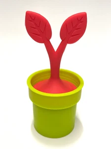 Silicone Tea Leaves Infuser Strainer Plant Red Green Office Herbal Spice Gift - Picture 1 of 5