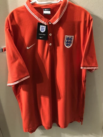 England Football Soccer Polo Shirt World Cup Nike XXL Red NWT Cover