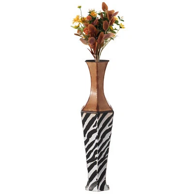 34'' Metal Decorative Floor Vase Centerpiece Home Decoration for Dried Flowers - Image 1 of 4