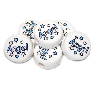 CERAMIC BEADS CRYSTALLINE CHOOSE ANGEL BLUE AND WHITE 21mm 20pcs OR 14mm 25pcs - Picture 1 of 3
