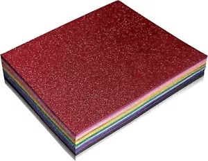 36 Pack Glitter Foam Sheets, 9 x 12 Inch, Assorted 12 Colors, for Arts and Cr... - Picture 1 of 3