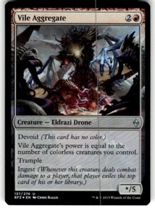 FOIL NM MTG Vile Aggregate Battle for Zendikar Regular - Picture 1 of 2