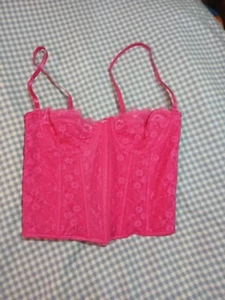 Women's Pink Size Xs Underwored Boned Corset - Picture 1 of 5