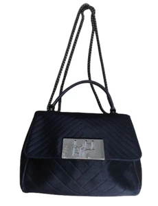 Bimba Satchel CH Carolina Herrera Black with chain strap - Picture 1 of 22