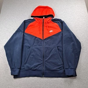 Nike Jacket Men XXL Blue Full Zip Hoodie Full Zip Workout Streetwear Comfortable - Picture 1 of 10