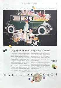 Cadillac Coach Ad 1925 Standard of the World $3185 - Picture 1 of 1