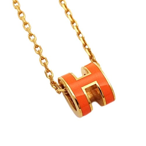 Collana Hermès Mini Pop Frassino H ST1202 GP Arancione × Oro