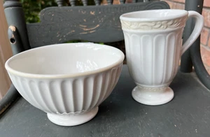 LENOX ~ TAZZA PIEDISTALLO "BUTLER'S DISPANTRY" o CIOTOLA RISO ~ *SCEGLI 1 o TUTTI ~ SPEDIZIONE 1+ - Foto 1 di 17
