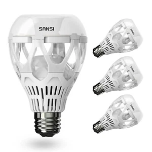 SANSI 18W 4 Pack LED Light Bulb 150W Equivalent 2000lm Ceramic 5000K Indoor Lamp - Picture 1 of 16