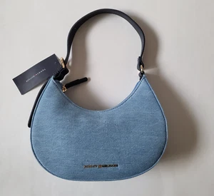 Tommy Hilfiger Mujer Bolso de Hombro TH Logo Firma Denim Azul Bolso - Imagen 1 de 5