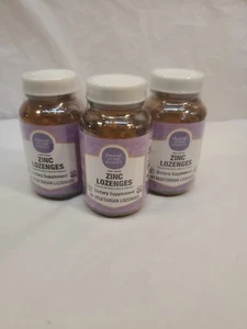 Lot Of 3 Weaver Street Market Zinc 23 Mg Lozenges Lemon 60 Vegan Lozenges - Picture 1 of 5