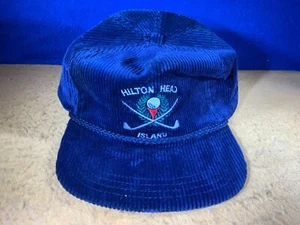 S9-15 HILTON HEAD GOLF - BUCKLE BACK  CAP / HAT - CORDUROY - NEW WITHOUT TAGS - Picture 1 of 8