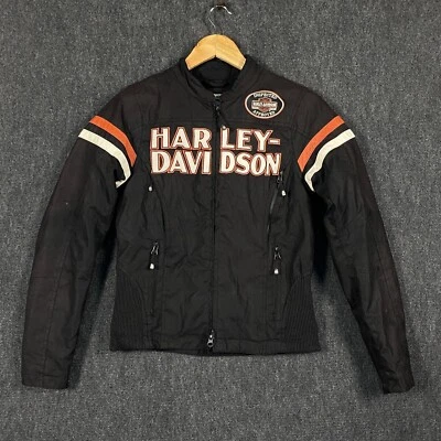 Harley Davidson Full Zip Motorcycle Riding Gear Jacket Womens XS Black Pockets - Image 1 of 4