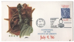 July 4 1986 Statue Liberty Centennial Fleetwood Commemorative Cover #2224 Stamp - Picture 1 of 5