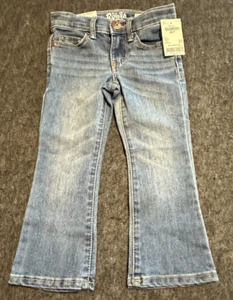 New Oshkosh Girls 2T Bootcut Blue Jeans NWT F - Picture 1 of 6