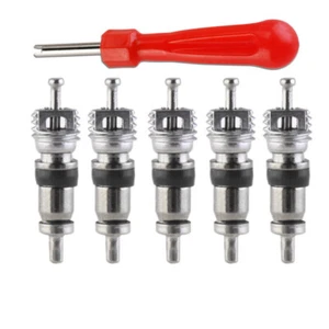 Valve Key Wheel Tyre Inner Tube Valve Remover Removal Tool + Five Free Cores Set - Picture 1 of 6