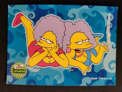 Tarjeta #64 2006 Inkworks Los Simpson aniversario censurada Patty Selma Foto 1 de 2
