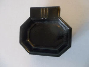 Personal Black Ceramic Ashtray or Spoon Rest - Picture 1 of 2