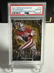 2024 Topps Resurgence Joe Montana Conductors Gold Power Surge /50 49ers - Picture 1 of 3