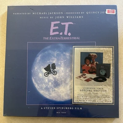 E.T. Narrated By Michael Jackson 1982 Storybook Album Special Edition Box Set Foto 1 de 4
