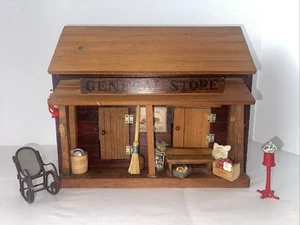 Vintage General Store Diorama Mercantile Dollhouse Miniatures Antiques 12x10x7” - Picture 1 of 24