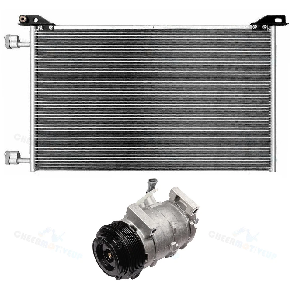 A/C Condenser & Compressor Cooling Kit for Chevrolet Silverado GMC Sierra 1500 Foto 1 de 4