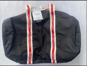 NWT Calvin Klein Fragrances Weekender Duffel Bag Suitcase 20x15 Black/Red - Picture 1 of 12