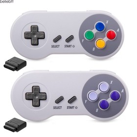 2.4G SNES Controller Wireless with SNES Receiver For Super NES SNES SFC 16-bit
