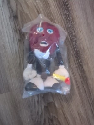 California Raisin Applause 1988 Posable Felpa Flexible 6” Micrófono Etiqueta Cantante Foto 1 de 4