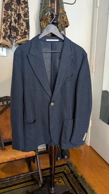 Chaqueta Eleventy Para Hombre 52/42 Azul Abrigo Deportivo Algodón No Estructurado Lino Sin Forro Foto 1 de 4