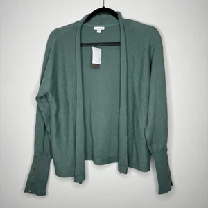 Maglione cardigan J. Jill Pure Jill a costine con polsini e bottoni Medium nuovo con etichette - Foto 1 di 5