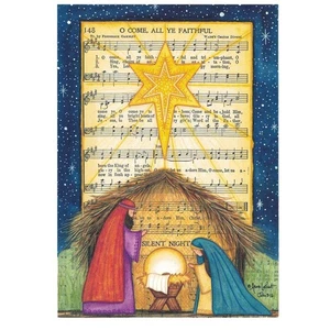 It's ! Set of 2 Silent Night Greeting Cards - Picture 1 of 2