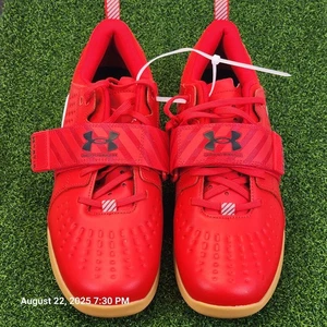 Under Armour UA Shoes Men's Size 13 Reign Lifter Weightlifting Red Train New - Picture 1 of 6