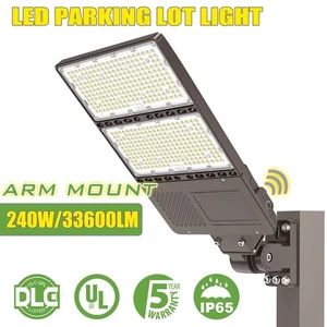 UL Listed 240W LED Parking Lot Light Photocell Commercial Street Area Lighting - Picture 1 of 16